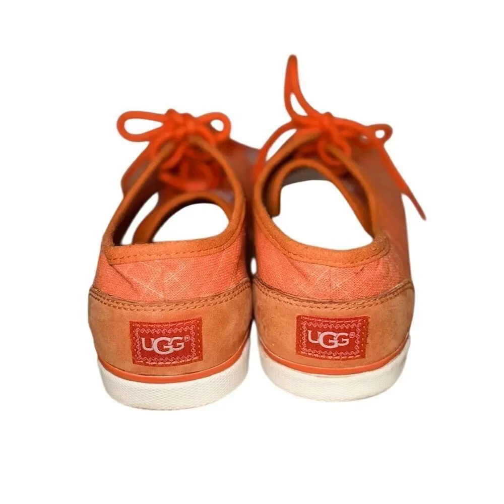 UGG Women's Hally Orange Canvas Sneaker Size 6.5